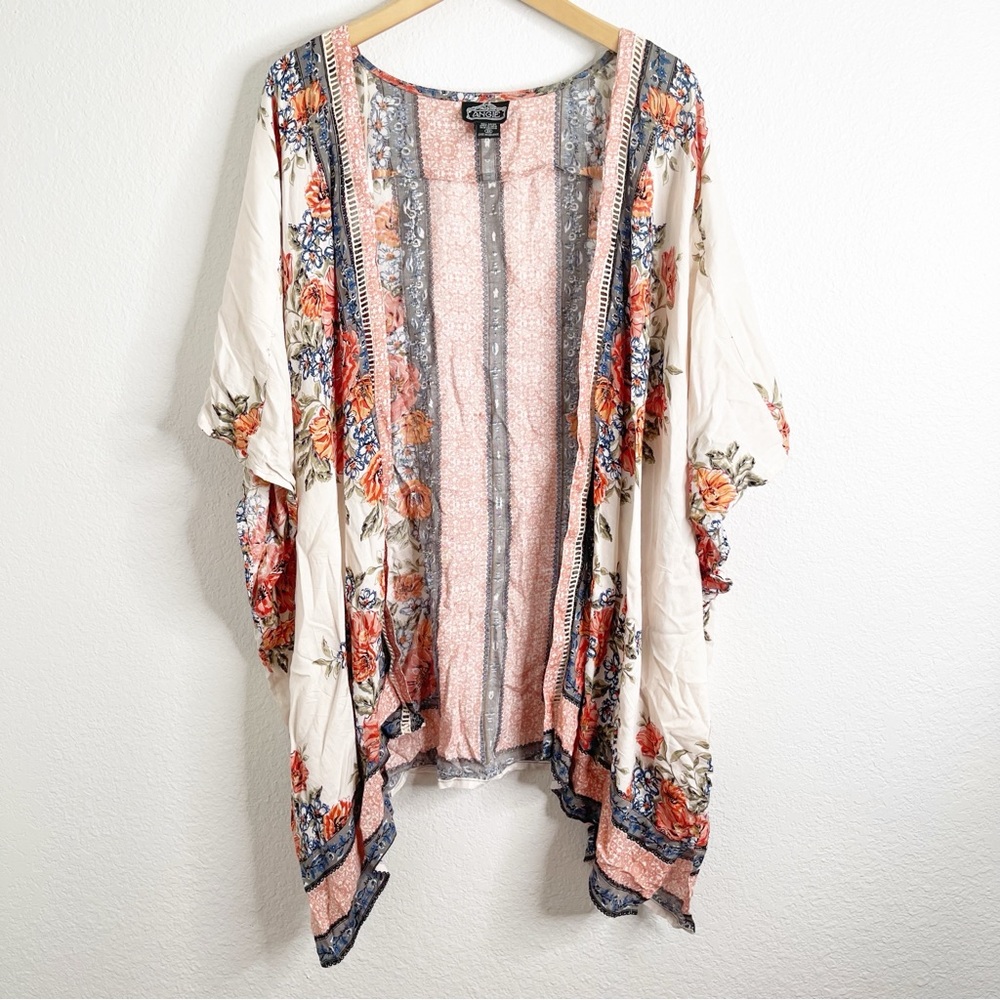 Angie Kimono‎ Boho Floral Cardigan Size 3XL